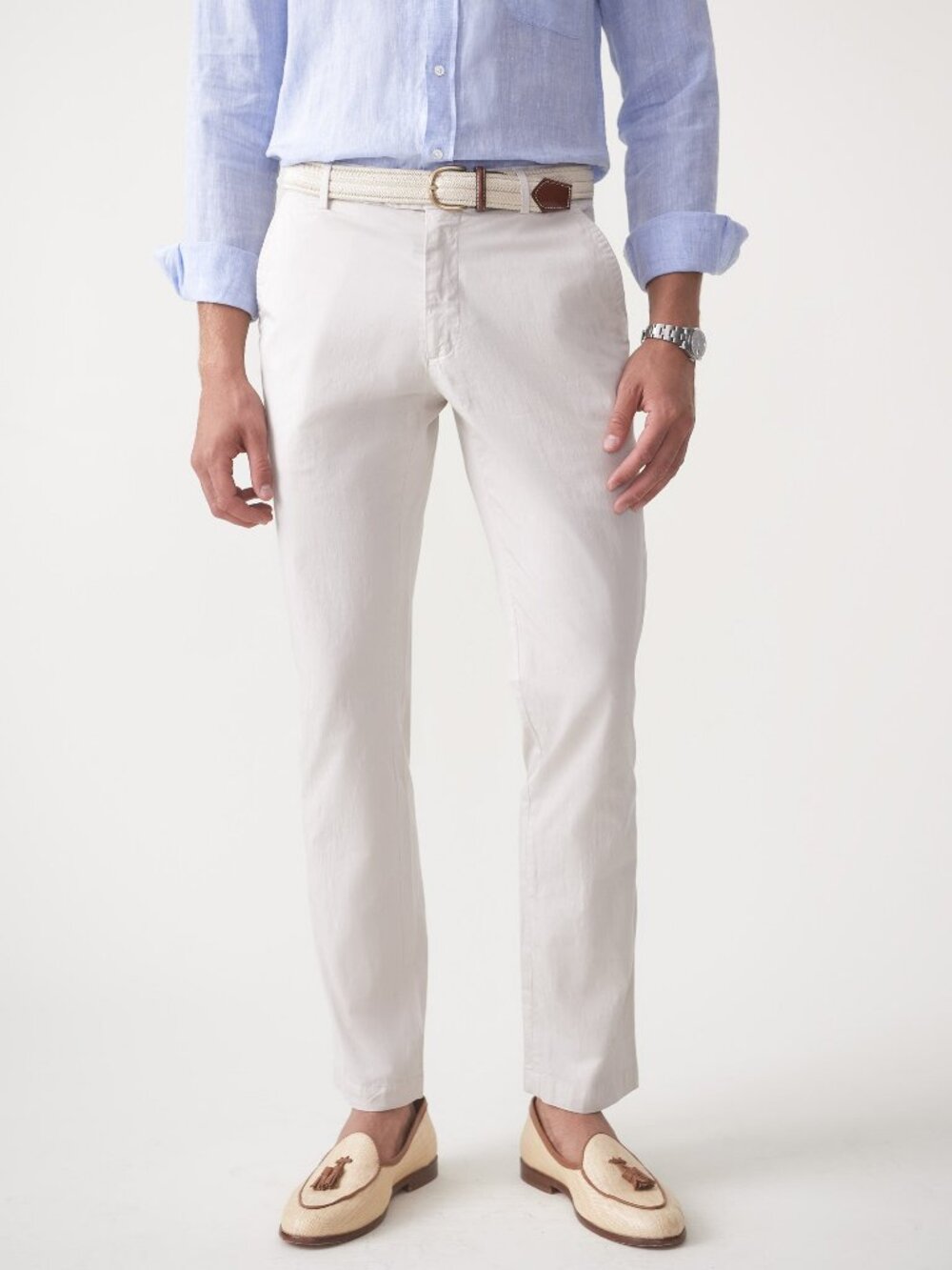 J McLaughlin Taylor Straight-Fit Chino in Italian Twill - Stone NEW
